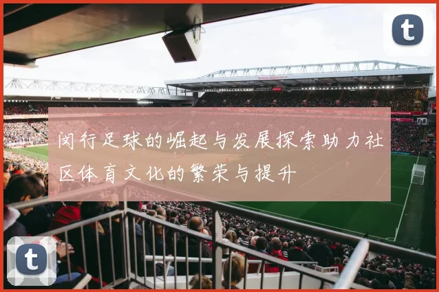 闵行足球的崛起与发展探索助力社区体育文化的繁荣与提升
